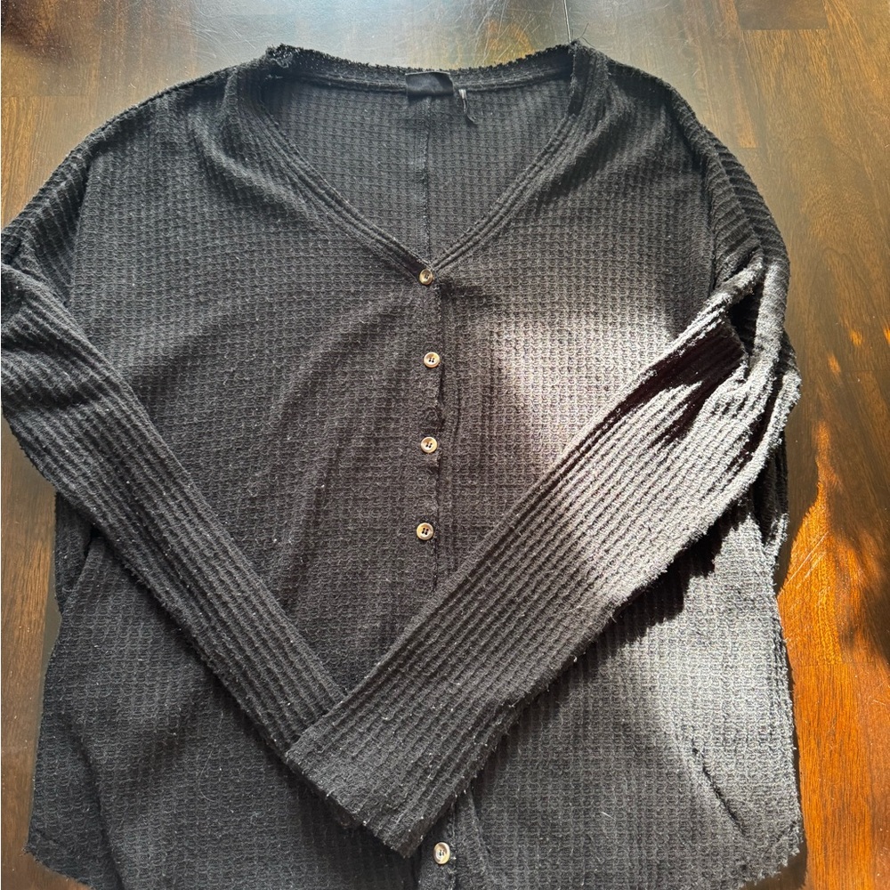 Black Button-Up Cardigan